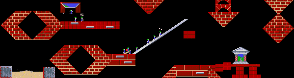 Overview: Oh no! More Lemmings, Amiga, Crazy, 3 - Many Lemmings make level work